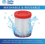 Fette Filter - VF320H HEPA Filter compatible with Bosch 18V 2.6-Gallon Wet/Dry Vacuum Cleaner GAS18V-3/GAS18V-10L includes 2 hepa replacement filters.