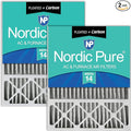 Nordic Pure 20x25x5 (Actual Size: 19 7/8 x 24 7/8 x 4 3/8) Honeywell Replacement Air Filters MERV 14 Plus Carbon 2 Pack