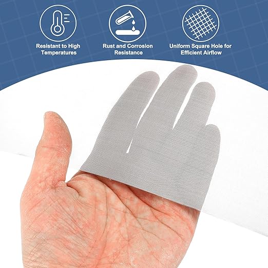 uxcell 80 Mesh 118" x 10" Woven Wire Mesh, 316 Stainless Steel Air Vent Filter Screen, Window Screen Mesh for DIY Projects Vents Cover Filtration Animals Fence