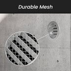 4" Gray Vent Cover - Aluminum - Industrial Round Air Vent Louver - Metal Soffit Vent with Screen - Mesh - Round Vent Grille for House Or Garage Wall- (4" Inch, Gray)