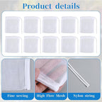 10PCS Aquarium Filter Media Bags for Activated Carbon, 4" X 3.5" Mesh Filter Bags for Aquarium, Carbon Filters Bag for Aquariums, High Flow Aquariums Mesh Media Filters Bag