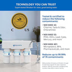 Aquasana Under Sink Water Filter | 3-Stage Filtration | Certified to Reduce up to 99.99% of PFAS, Lead, Chlorine, & More | Under Counter Drinking Water Filter | Brushed Nickel Faucet | AQ-6300-BN