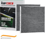 CF12150 Cabin Air Filter With Activated Carbon Compatible with 2015 2016 2017 2018 2019 2020 2021 2022 F150 Accessories 2017-2022 F250 F350 Super Duty Expedition Lincoln Navigator Air Filters (2Pack)