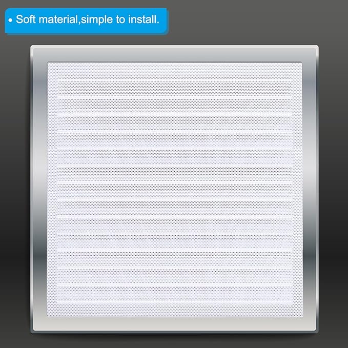 PATIKIL 4"x10" Magnetic Vent Cover, 6 Pack Floor Wall Air Registers Cover Strong Magnet Vent Screen Mesh for Blocking Hair Dust Debris, White