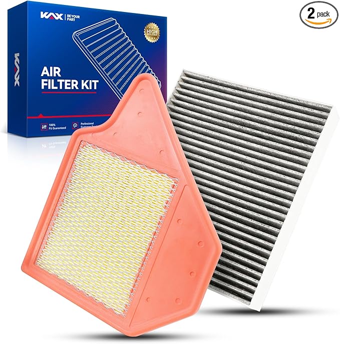 KAX Engine & Cabin Air Filter Kit for Dodge Grand Caravan 2011-2020, Chrysler Town & Country 2011-2016, Ram C/V 2012-2015, Volkswagen Routan 2011-2014, Replace# CA11050 CF10743