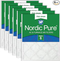 Nordic Pure 16x16x1 (Actual Size: 15 3/4 x 15 3/4 x 3/4) Poly Green MERV 6 AC Furnace Air Filters – Reduces Dust, Pollen, Pet Dander & Allergens – 6-Pack