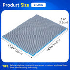 Borlech 8-Layer Fast-Acting Aquarium Filter Pad - Cut-to-Size Aquarium Floss Media for Fish Tank, Pond, Sump - Fast Water Polishing in Hours (15.75"x11.81"x0.6", 2 Pack)