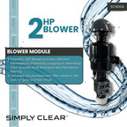 HALF OFF PONDS Simply Clear Koi Pond Filter System with 2HP Blower, UV Clarifier & 2,000 GPH Pump – Filters Ponds Up to 1500 Gallons – Complete Kit with Bio Media, Multiport Valve, Gauge