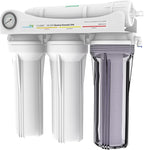 Aquatic Life 4-Stage Hydroponic Reverse Osmosis Water Filter System RO Filtration Unit, High Efficiency, 150 GPD
