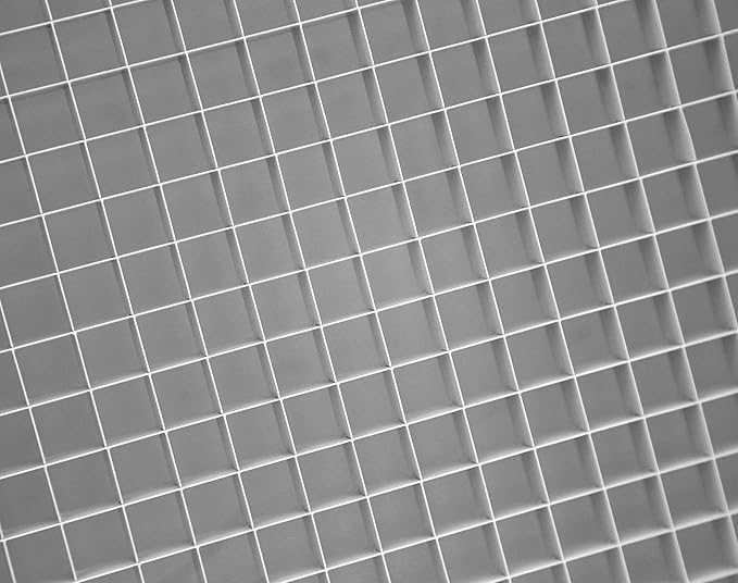 HVAC Premium 22'' x 18'' Cube Core Eggcrate Return Air Filter Grille for 1'' Filter - Aluminum - White [Outer Dimensions: 24.5'' x 20.5]