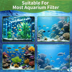 Aquarium Filter Floss 12"x72"x0.13" Filter Floss for Fish Tank -Micro Fine Multi-Layer Polishing Aquarium Filter Pad-Filter Media Roll for Crystal Clear Water Cut to Size