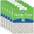 Nordic Pure 16x25x1 (Actual Size: 15 1/2 x 24 1/2 x 3/4) Pleated MERV 13 Air Filters 6 Pack