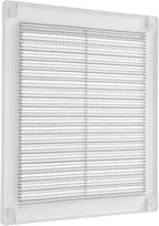 Vent Systems 4.5" x 4.5" Inch (Opening Dimensions) Plastic White Soffit Vent Cover - Flat Square Air Vent Grille - Air Vent Deflector - HVAC 6" x 6" Inch (Overall Dimensions)