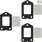 SRM-225 Spark Screen and Gasket Compatible with Echo 14586240630 Muffler Spark Arrestor Screen and 14586642031 Muffler Gasket (3 set)