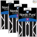 Nordic Pure Air Bear Cub 16x25x3 (Actual Size: 15 13/16 x 24 5/16 x 3) Replacement Carbon Odor Reduction Merv 8 Air Filters 3 Pack