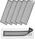 YOKIVE 6 Pcs Magnetic Floor Vent Covers, Floor Register Cover PVC Mesh Air Vent Screen Filters, Great for Home Floor, Wall, Ceiling, Catch Debris Hair Dust (Black, 16-Inch x 6-Inch)