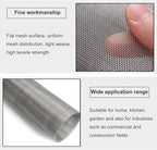 30 Mesh Stainless Steel Mesh Screen, 304 Woven Filter Net Roll, Metal Cloth for Windows Air Bricks Cabinets Pest Barrier DIY Projects