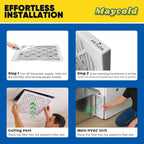 Maycold MERV 8 16x20x4 Furnace Air Filters (2-Pack), Pleated HVAC AC Filters – Actual Size 15.88” x 19.88” x 4.31”, For Residential or Office Use, Individually Wrapped in Plastic