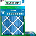 Filterbuy 10x14x1 Air Filter MERV 13 Optimal Smoke & Allergy Defense (2-Pack), Electrostatic Pleated HVAC AC Furnace Filters Replacement, Made in USA (Actual Size: 9.50 x 13.50 x 0.75)