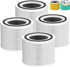 4 Pack 14 Replacement Filter Compatible with Puro 240 Air Purifier, 3-in-1 Main Filter True HEPA 14 Replacement with Activated Carbon Filter