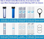 Geekpure 20 Inch Carbon Block Water Filter Reduce Chlorine Taste Odors for Whole House Filtration- 4.5 Inch x 20 Inch -5 Micron-Pack of 4