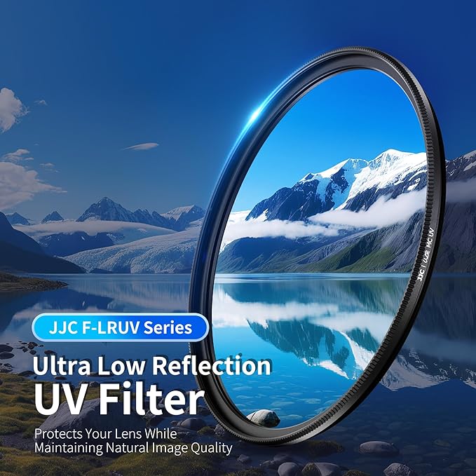 JJC 52mm Ultra Low Reflectivity UV Lens Protection Filter with 44 Multi-Coated, Waterproof Oil-Proof Scratch Resistant HD Camera Lens Filter