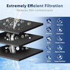 PUREPLUS LT800P NSF/ANSI 53&42 Certified Replacement for LG ADQ73613401, Kenmore 469490, 9490, ADQ73613402, ADQ736134, LSXS26326S LMXC23746S, LT120F, Refrigerator Water and Air Filter Combo, 1Pack