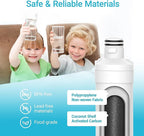 AQUA CREST LT1000PC ADQ747935 MDJ64844601 Refrigerator Water Filter, Replacement for LG® LT1000P®, LT1000PC, LT1000PCS, ADQ74793501, ADQ74793502, LFXS26973S, Kenmore 469980, 9980, 3 Filters