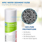 High Capacity Replacement Pre-Filter Set, White & 3 Pcs 3.5" O.D. Replacement O-Ring for Reverse Osmosis Water Filter Housings, Black, 3 Count