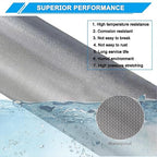 Stainless Steel Mesh Screen 20Mesh 304, 15.7" x 147" (40x375cm) Metal Mesh Screen, Rust Free Fine Wire Mesh Roll, 1mm Hole Easy to Cur For Vent Mesh, Window Screen, Filters, Cage, Garden Covers