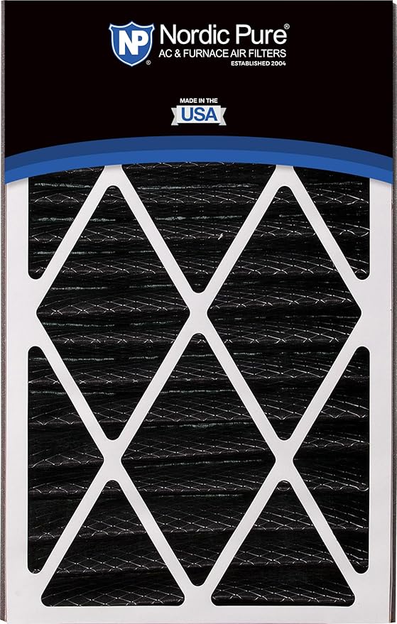 Nordic Pure 16x25x3 (Actual Size: 15 13/16 x 24 5/16 x 3) MERV 8 Plus Carbon Trion Air Bear Cub Replacement Air Filter 1 Pack