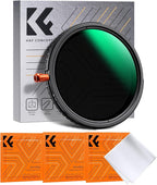 K&F CONCEPT 55mm Black Diffusion Mist Effect 1/4 & Variable ND2-32(1-5 Stops) & Circular Polarizing Filter CPL-in 1 Lens Filter with 18 Multi-Coatings for Camera Lenses (K-Series)