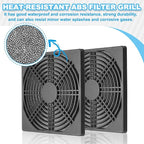PATIKIL 150mm Fan Filter Grill, 6 Pcs Plastic Ventilation Dustproof Grill Cover Cooling Ventilator with Screws for Industry Workshop Computer Case Refrigerators Air Conditioning, Black