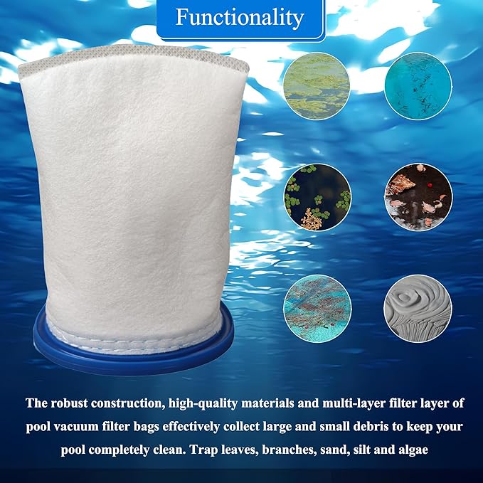 X-treme Multilayer Filter Bag, Compatible with Catfish Ultra,iVac 250,iVAC C2,Volt FX-4 and for Jacuzzi JPV200 Handheld Pool Vacuums (1 Pack, X-treme Multilayer Filter Bag)