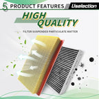 Cabin Engine Air Filter W/Activated Carbon Kit for Explorer (2012-2019), Police Interceptor Sedan/Utility (2013-2019).Replaces FP68, AE9Z-19N619-A,CF11176,FA-1884,7T4Z-9601-A