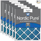 Nordic Pure 20x30x1 (Actual Size: 19 5/8 x 29 5/8 x 3/4) Pleated MERV 7 Air Filters 6 Pack
