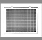 HVAC Premium 10" x 6" Cube Core Eggcrate Return Air Filter Grille for 1" Filter - Aluminum - White [Outer Dimensions: 12.5" x 8.5"]