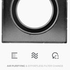 4 Inch Filter Box - Inline Duct Filter for Round Duct - Galvanized Steel Air Filter with EPDM Rubber Seal Gaskets - Intake Filter Ventilation - Air Filtration System for Home