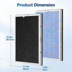 JORAIR MSA3/MSA3S HEPA Replacement Filter Compatible with Membrane Solutions MSA3 and MSA3S Device, 3-Stage HEPA Filter, 1 Pack