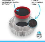 Fluval FX Carbon Foam, Replacement Aquarium Filter Media, 2-Pack, A249,White