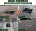5 Pack PET Storm Drain Filter-47.2x47.2x23.6in Oil & Sediment Guard with 4 Lifting Loops,Square Witches Hat Catch Basin Filter for Parking lot Street Construction Site Industrial Plant