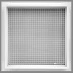HVAC Premium 22" x 32" Cube Core Eggcrate Return Air Filter Grille for 1" Filter - Aluminum - White [Outer Dimensions: 24.5" x 34.5"]