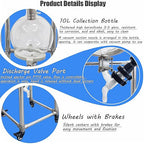 INTSUPERMAI 10L Buchner Funnel Filtering Kit, with 10L Vacuum Flask, Stainless Steel Frame, Negative Pressure Filtration, Lab Vacuum Suction Filter for Liquid-Liquid Extraction