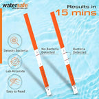 Pool and Spa Rapid Bacteria Test by Watersafe, Test Strips to Detect Down to 1 Bacteria/μL in 15 Minutes, Including E. coli and Salmonella, Single Test
