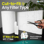 Aquatic Experts Aquarium Filter Floss for Fish Tank Filters - FilterFirst Aquarium Filter Pad - Media Roll for Crystal Clear Water, 3/4" - 1" Thick (12 Inch Wide, 12 Feet Long)