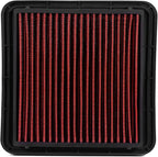 DNA Motoring AFPN-023-RD Clean Air Washable Drop In Panel Air Filter Enhance Engine Performance Power & Acceleration Improve [Compatible with 05-17 Subaru Legacy Outback WRX/STI]