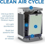 Medify MA-125 Genuine Replacement Filter | for Allergens, Wildfire Smoke, Dust, Odors, Pollen, Pet Dander | 3 in 1 with Pre-filter, HEPA H14, and Activated Carbon | Removal to 0.1 Microns | 2-Pack