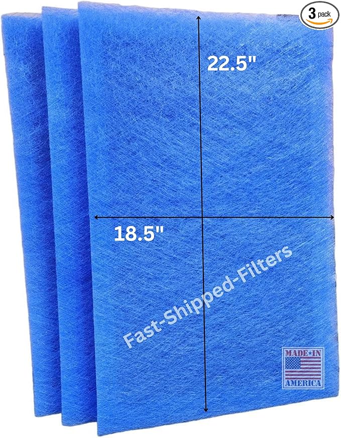 Fast-Shipped-Filters 3 Pack 20x25 Replacement Filter Pads Compatible with MicroPower Guard One Hour Air Cleaner 20x25 Refill Blue