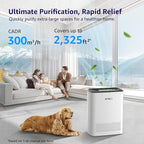 KNKA Air Purifiers for Home Large Room Bedroom Up to 2325 Ft², Washable Filters, Air Quality Monitor, Turbo Mode, Auto & Sleep Modes, HEPA Air Cleaner for Smoke, Dust, Pet Hair, Pollen (APH3000)