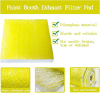 AUC Paint Booth Exhaust Filters,20" x 20" (100 pieces),22 Gram Fiberglass Paint Arrestors Pad,Captures Overspray Paint Particles in Paint booth(Actual Dimensions: 20.5" x 20.5")
